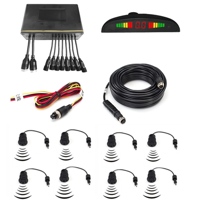 消防车前4后4倒车雷达